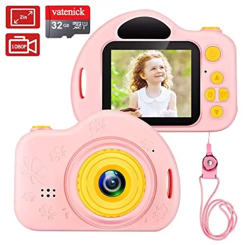 Fotocamera per Bambini Giocattolo Videocamera Digitale Rosa