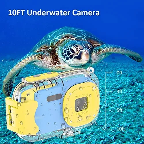 Fotocamera per Bambini Macchina Fotografica Subacquea Blu - immagine 2