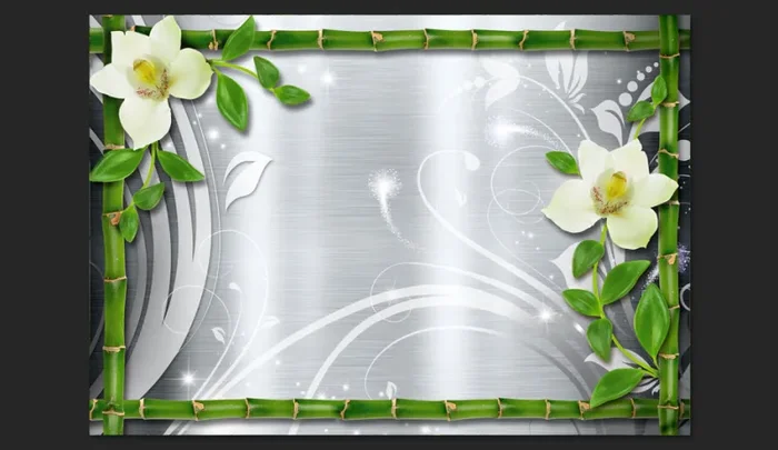 Fotomurale – Bamb� E Due Orchidee Carta Da Parato Erroi - immagine 2