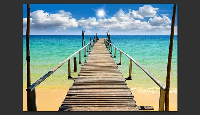 Fotomurale – Beach, Sun, Bridge Carta Da Parato Erroi Saldi - immagine 2