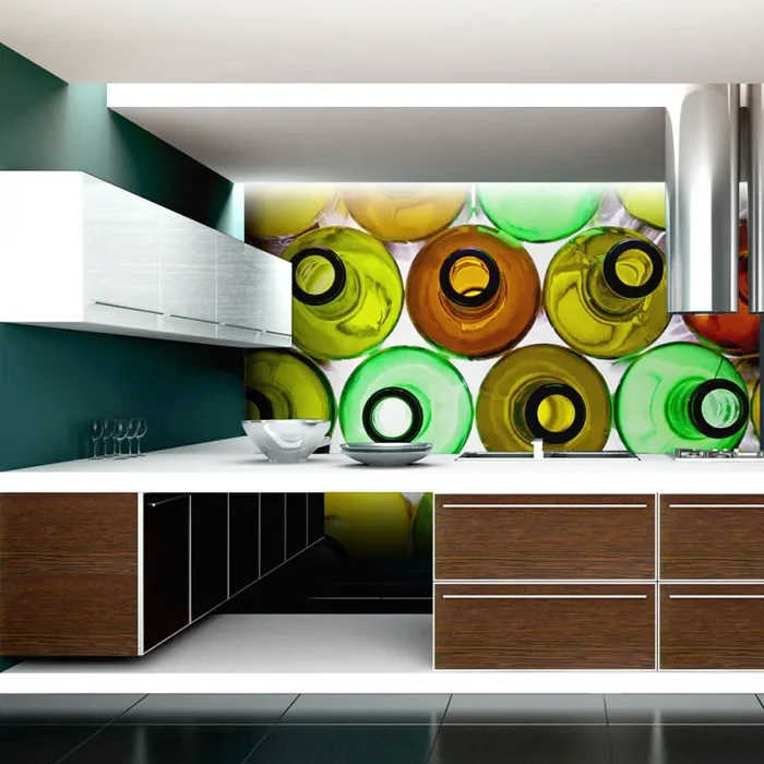 Fotomurale – Bottiglie Sfondo Carta Da Parato Erroi