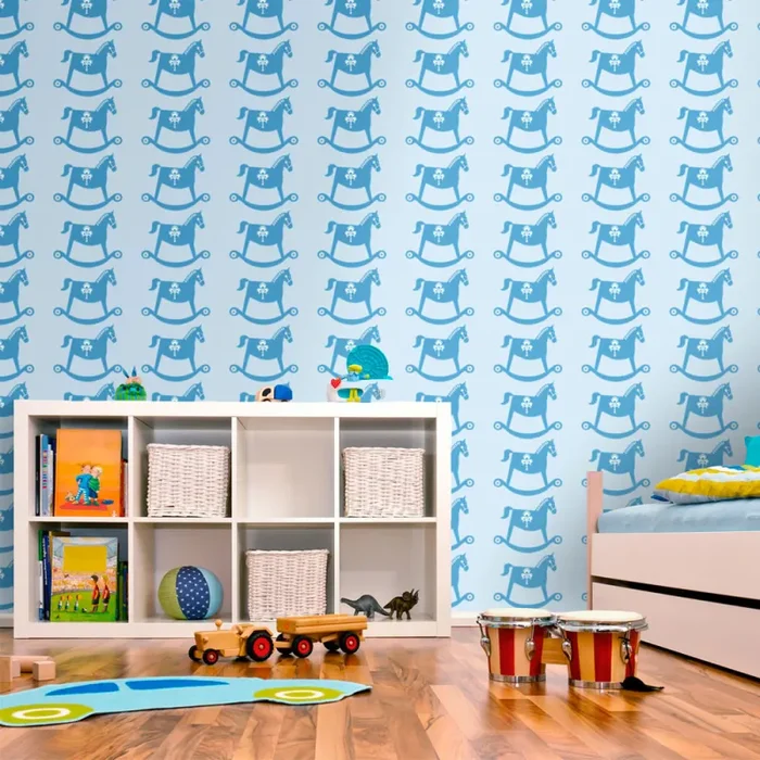 Fotomurale – Cavallino A Dondolo – Motivo Carta Da Parato Erroi