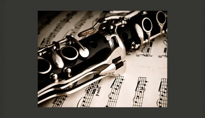 Fotomurale – Clarinetto E Note Musicali Carta Da Parato Erroi Vendita online - immagine 2