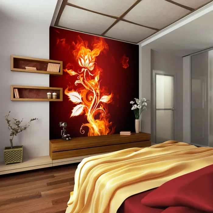 Fotomurale – Fiore Infuocato Carta Da Parato Erroi