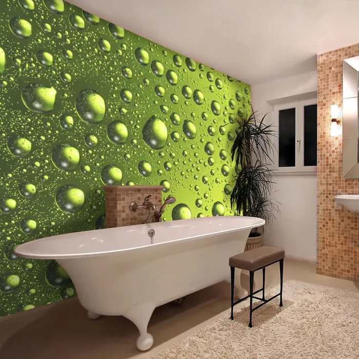 Fotomurale – Gocce D’Acqua Su Una Bottiglia Di Birra Carta Da Parato Erroi