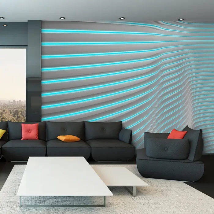 Fotomurale – Neon Blue Carta Da Parato Erroi