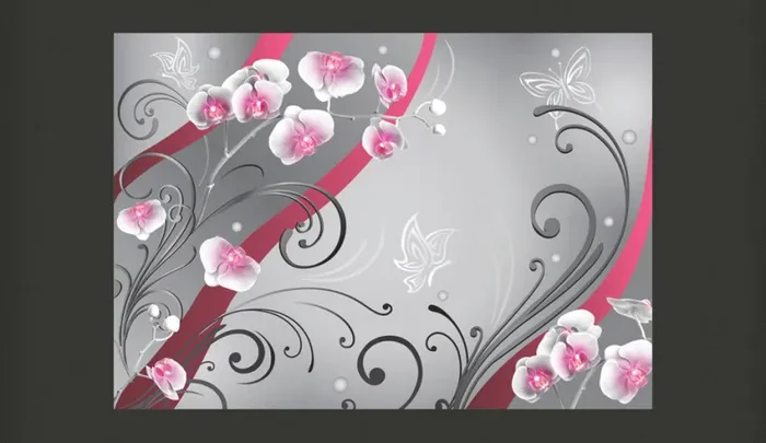 Fotomurale – Orchidee Rosa- Una Variazione Carta Da Parato Erroi - immagine 2