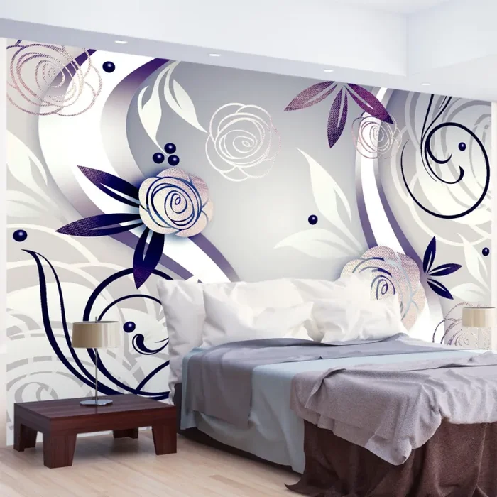 Fotomurale – Rose Color Porpora Carta Da Parato Erroi