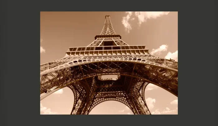 Fotomurale – Torre Eiffel In Seppia Carta Da Parato Erroi - immagine 2
