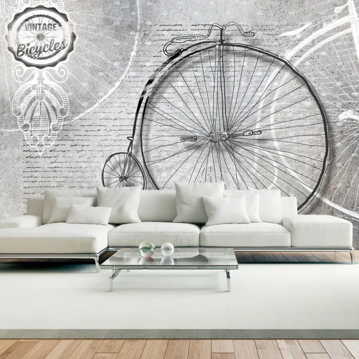 Fotomurale – Vintage Bicycles – Black And White Carta Da Parato Erroi