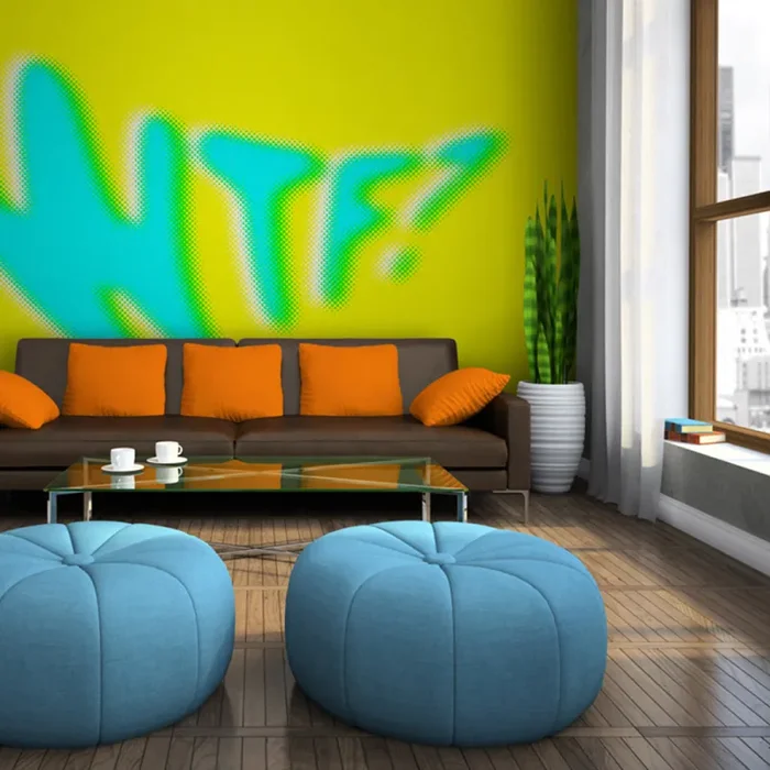 Fotomurale – Wtf? In Sky-Blue Color Carta Da Parato Erroi