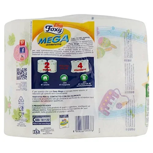 Foxy Mega, Asciugatutto, 220 Strappi – 2 Pezzi - immagine 3