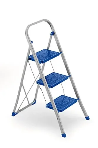 FRAMAR Slimmy 3 Sgabello con 3 Gradini Antiscivolo, Blocco di Sicurezza e… Moda