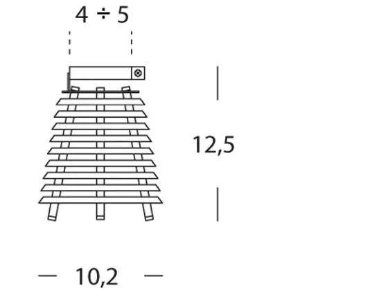 Frangiluce per Appliques Verso Il Basso in Acciaio Sovil - immagine 2