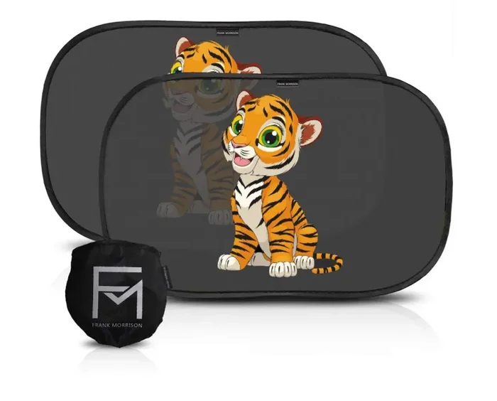 FRANK MORRISON SCF290/72 Tendine Parasole Auto Bambini. Nero con tigrotto