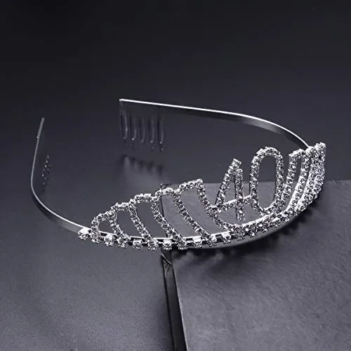 Frcolor Corona per Compleanno 40 Anni Cerchietto Diadema Principessa Donna… - immagine 2