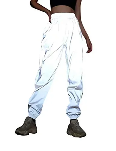 Frecoccialo Pantaloni Jogging Riflettenti da Donna Chino Lunghi XS