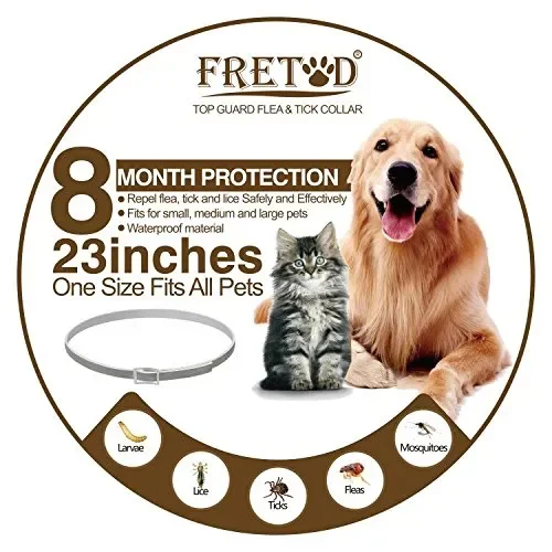 FRETOD Collare Antipulci per Cani e Gatti – 65cm Ajustable Collare… Moda