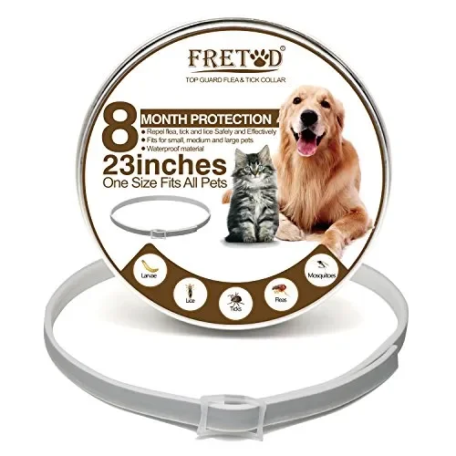 FRETOD Collare Antipulci per Cani e Gatti – 65cm Ajustable Collare… Moda - immagine 2