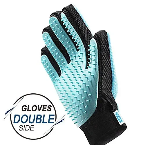 FRETOD Guanto Spazzola per Cani & Gatto – Con Rimozione dei Blu+marrone