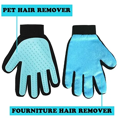 FRETOD Guanto Spazzola per Cani & Gatto – Con Rimozione dei Blu+marrone - immagine 2