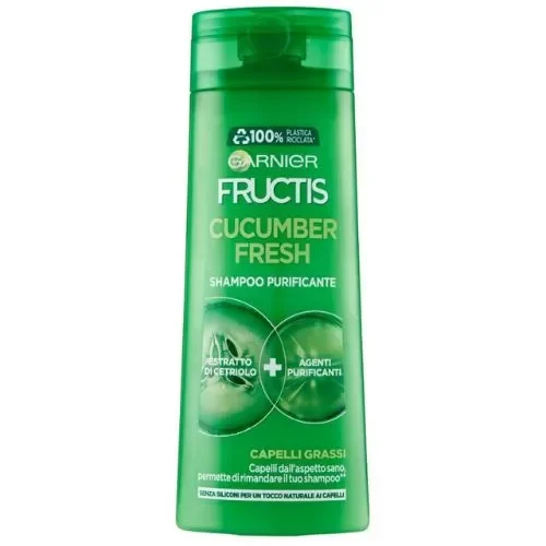 Fructis Shampoo Cucumber Fresh 250 ml – Freschezza e Purezza Quotidiana per Capelli Grassi