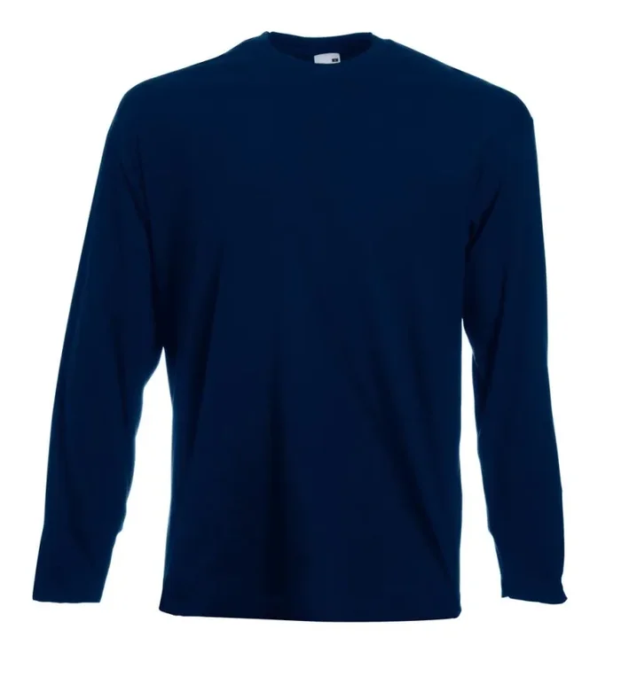 Fruit of the Loom – Maglia a Manica Lunga – Uomo Blu XXL, Scuro Navy