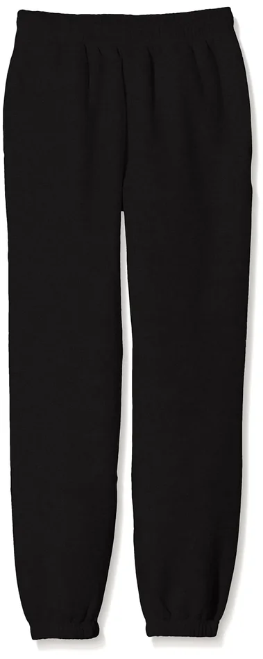 Fruit of the Loom Elasticated Cuff Premium Pantaloni Sportivi, Black, 7-8…