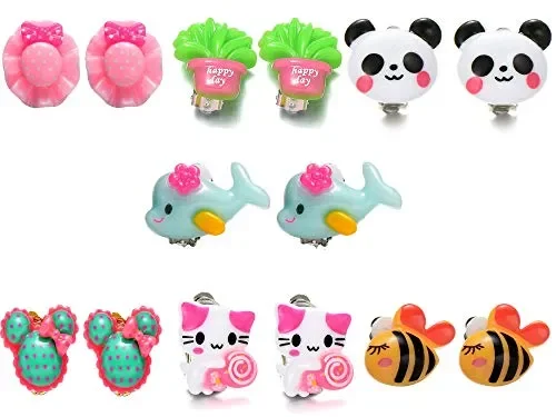 FSMILING Set di Orecchini a Clip da Bambina Ragazza,7 pezzi Vendita online