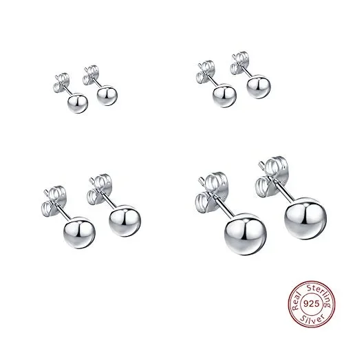 Fu You Orecchini Donna in Argento Sterling 925 Piccoli con Sfera 4… Vendita online