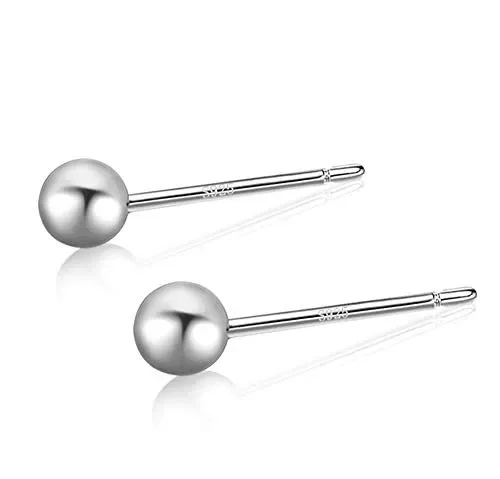 Fu You Orecchini Donna in Argento Sterling 925 Piccoli con Sfera 4… Vendita online - immagine 2