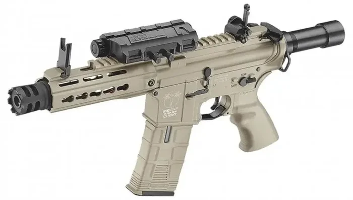 Fucile Softair ICS CXP UK1 captain proline tan Blowback