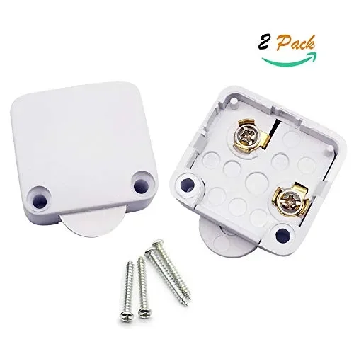 FUJIE 2 Pezzi Interruttore per Porte Switch Push Porta Bianco