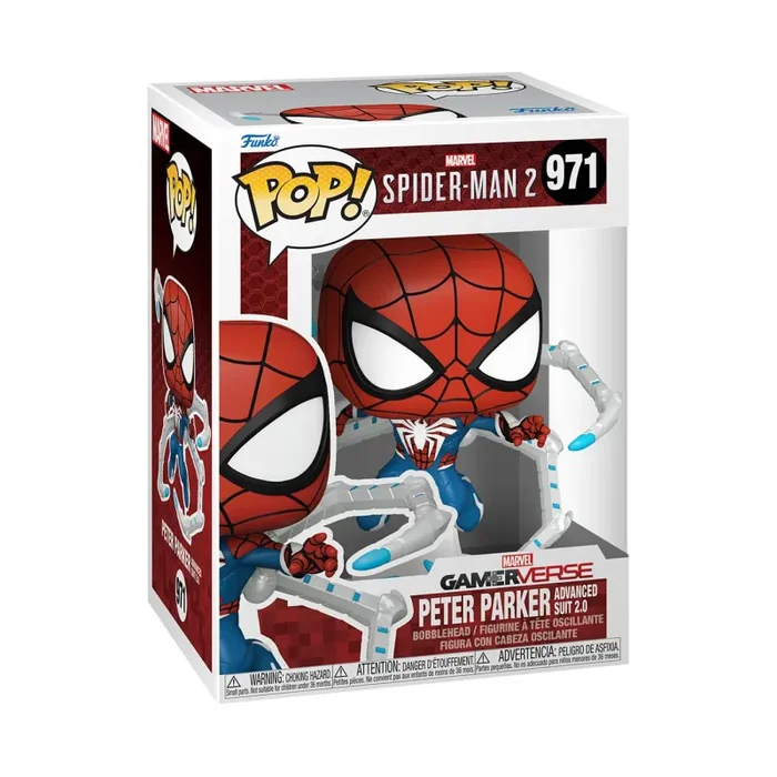 Funko POP! Games: Spider-Man 2- Peter Parker Suit – Spider-man 2 Video Game – Figura in Vinile da Collezione – Idea Regalo – Merchandising Ufficiale – Giocattoli per Bambini e Adulti