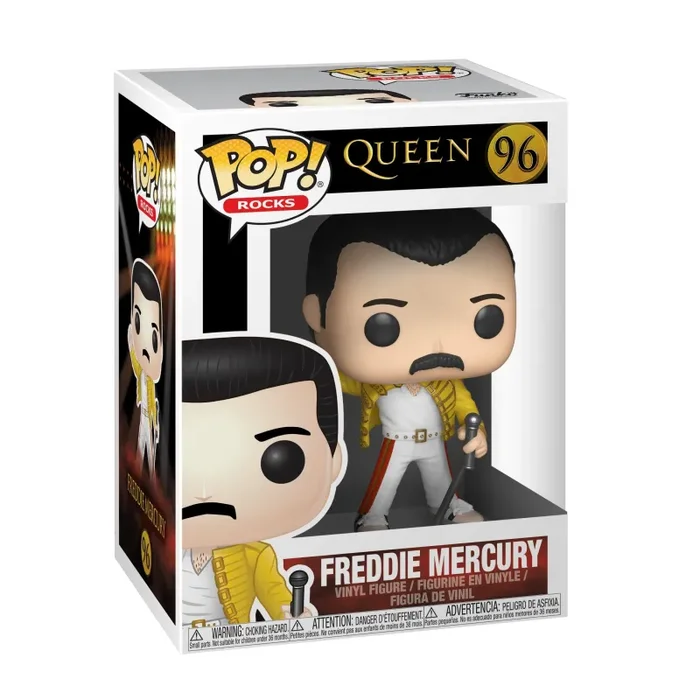 Funko Pop! Rocks: Queen-Freddie Mercury Wembley 1986 – Figura in Vinile da Collezione – Idea Regalo – Merchandising Ufficiale – Giocattoli per Bambini e Adulti – Music Fans