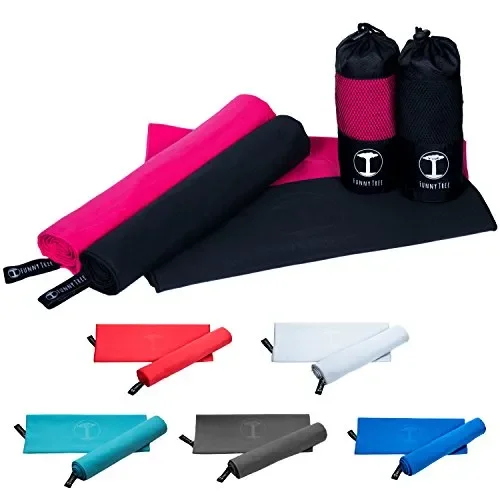 Funny Tree® Asciugamani in Microfibra (40cm x 80cm) sin bolsa de malla, Negro Vendita online