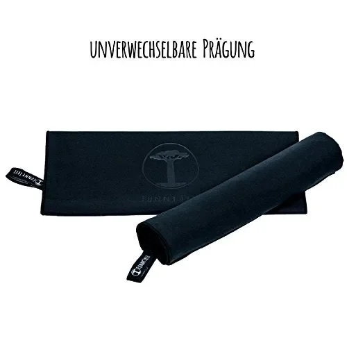 Funny Tree® Asciugamani in Microfibra (40cm x 80cm) sin bolsa de malla, Negro Vendita online - immagine 2