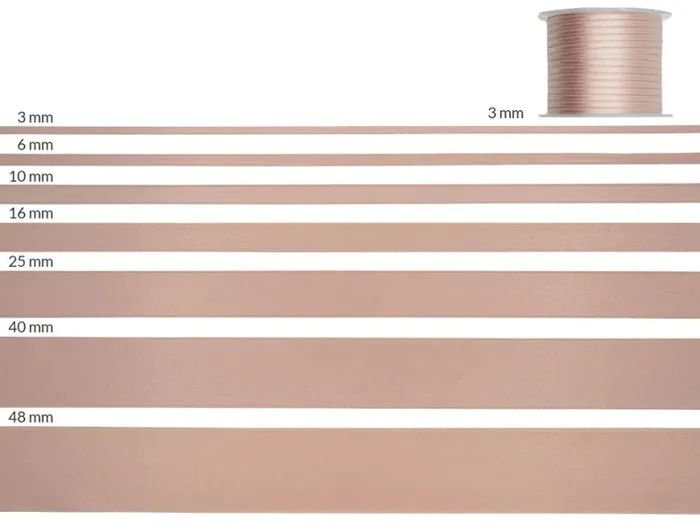 Furlanis Nastro Doppio Raso 3mm Arancio Albicocca 100mt Sconti - immagine 3