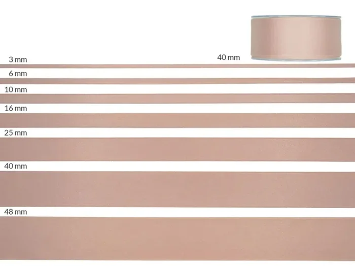 Furlanis Nastro Doppio Raso 40mm Rosa Cipria 25mt - immagine 3