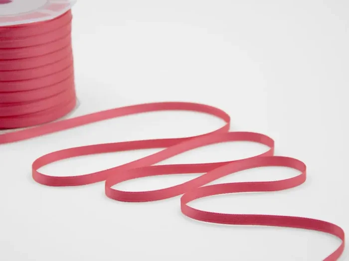 Furlanis Nastro Doppio Raso 6mm Corallo 100 mt