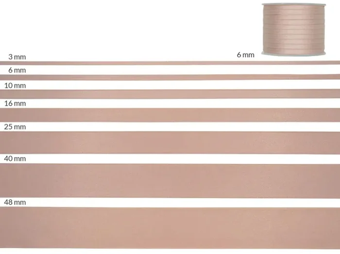 Furlanis Nastro Doppio Raso 6mm Corallo 100 mt - immagine 3