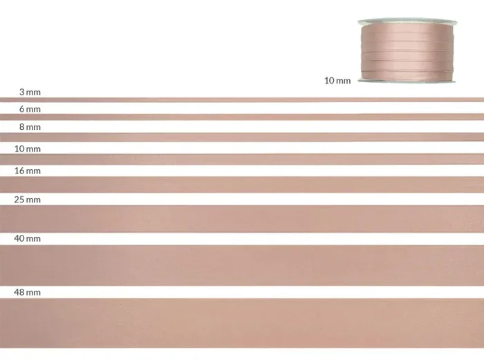 Furlanis Nastro Doppio Raso10mm Cipria Scuro 100mt - immagine 3