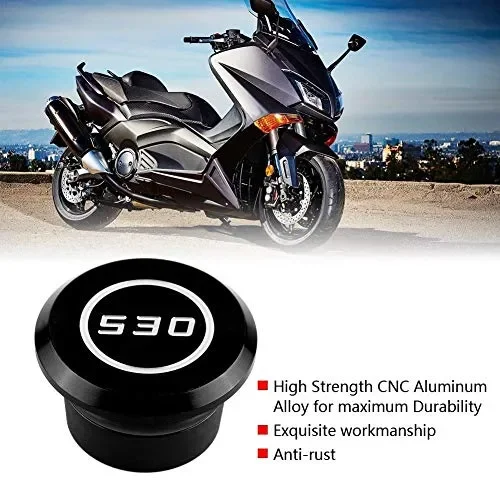 Fydun Copertura foro telaio moto, coperchio decorativo Nero - immagine 3