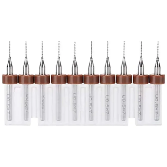 Fydun Mini Set di Punte da Trapano da 0,5 mm, 10 Pezzi di Morse a Mano in Acciaio al tungsteno per Pelle, Legno, Gioielli, Alluminio, Lega