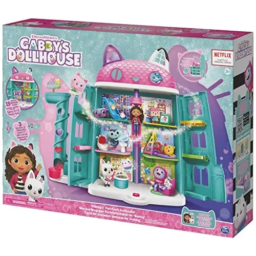 Gabby’s Dollhouse, Playset casa delle bambole di Gabby, set con luci e suoni, giochi per bambini dai 3 anni in su Vendita calda - immagine 2