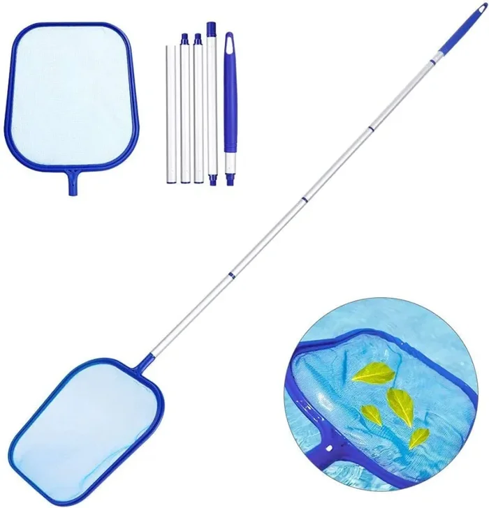Gafild Retino per piscina, con asta telescopica, retino per la pulizia della piscina