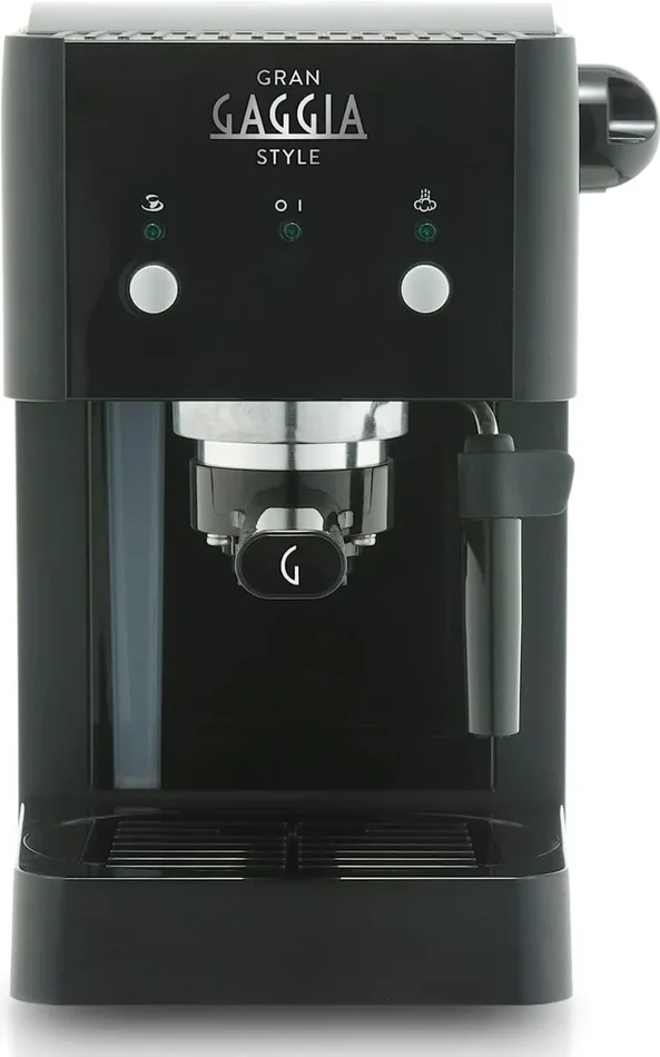 Gaggia Ri8423/11 Grangaggia Style Macchina Manuale Per Il Caffè Espresso, Per Macinato E Cialde, 15 Bar, 1025 W, 2 tazzine, Nero