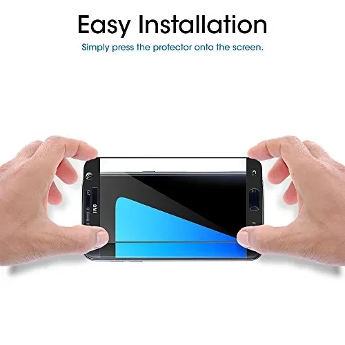 Galaxy S7 Vetro Temperato Pellicola Protettiva, amFilm Copertura Totale Nero - immagine 3