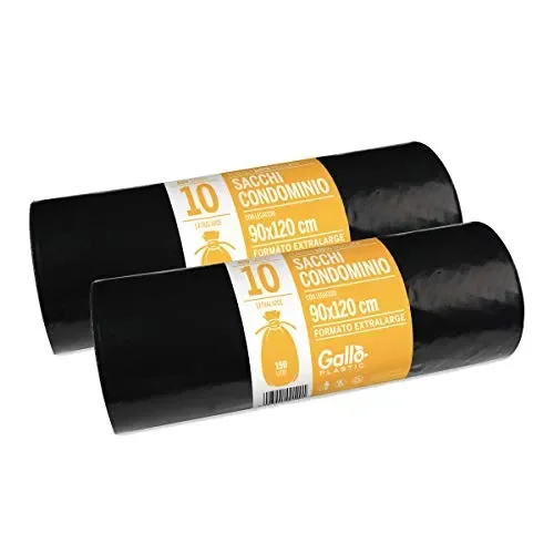 Gallo Sacchi XXL Raccolta Rifiuti, Extra Resistenza, Nero, Large (Confezione…
