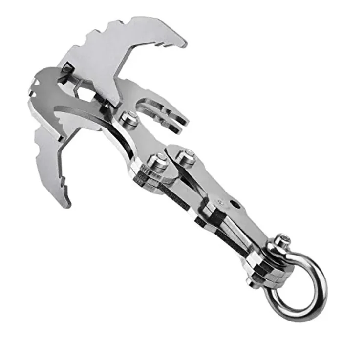 Gancio di sopravvivenza antigravità Congerate KZKR Grappling Hook multifunzionale ad alte prestazioni in acciaio inox pieghevole Rampino moschettone da arrampicata strumento di emergenza attività